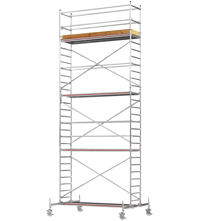 Bild: 6071 - Fahrgerüst mit Fahrtraversen, Standfläche 80 x 295 cm