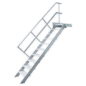 Bild: Treppe stationär mit Podest 45°